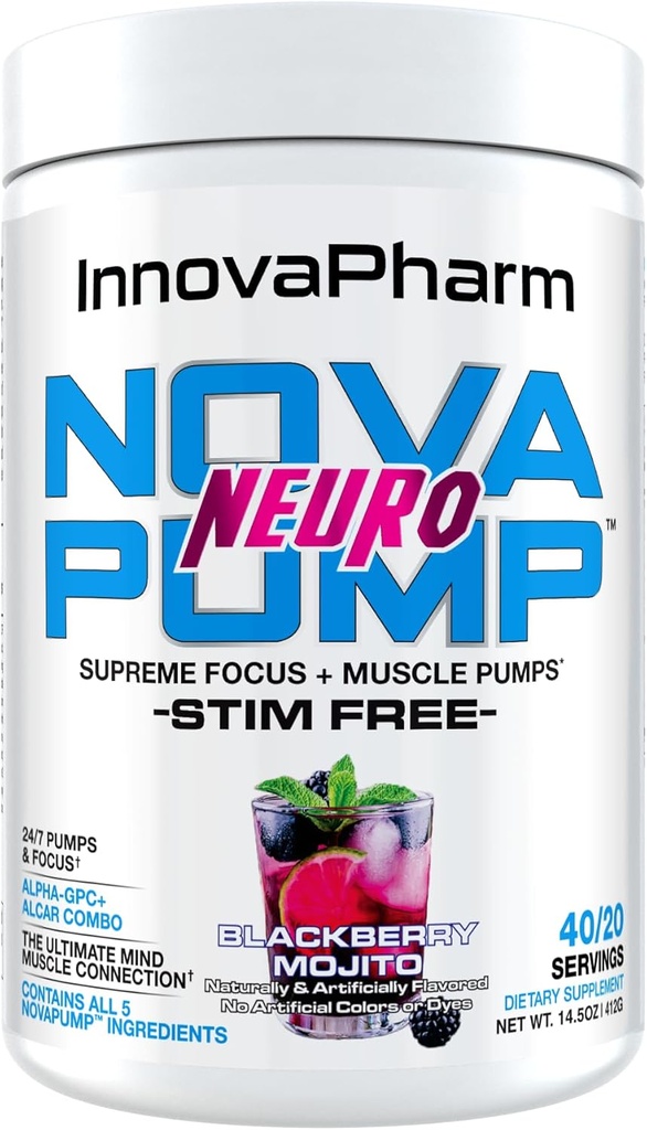 InnovaPharm NOVAPUMP Neuro (BlackBerry Mojito) Pulver - 14.5 Ounces