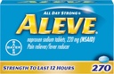 Aleve Caplets, Naproxen Natrium 220 mg (NSAID), Pain Reliever / Fever Reducer, # 1 Ortopedic Surgeon Anbefalet, 270 Greve