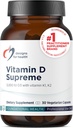 Design for Health vitamin D Supreme - D-vitamin 5000 IE med 2000mcg vitamin K som MK4 for ben sundhed, hjerte sundhed, mood & immunforsvar - vitamin D3 forstærket med GG supplement (30 kapsler)