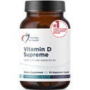 Design for sundhed D-vitamin Supreme - D-vitamin 5000 IE med 2000mcg vitamin K som MK4 for ben sundhed, hjerte sundhed, mood & immunforsvar - D3- vitamin forstærket med GG supplement (30 kapsler)