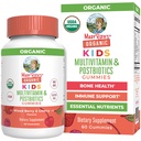 MaryRuth Organics Kids Vitumater (124; USDA Organical Measures) 124; Multivitamin Gummies + Postbiotika for Age 4 + - 124; Lactobacillus Rhamnosus Measures 124; Vegan Measures 124; Non- GMO Measures 124; 60 Tælling