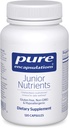 Pure indkapslinger Junior Nutrients - Kids & Teens Multivitamin - uden jern - med calcium, vitamin D3 & C - non-GMO & Vegetar - 120 kapsler