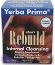 Yerba Prima Cleanse Mænd Genbygge Kit - 30 dages interne oprydning Kosttilskud designet til mænd - Prostata & Colon Sundhed - Nyre & Lever - Natural Herbal Psyllium Fiber, Aloe Vera, Mælk tidsel frø