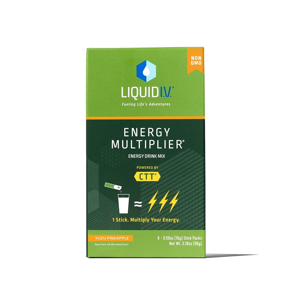 Flydende I.V., Energimultiplikator Hydration Yuzu Ananas, 3.38 Ounce