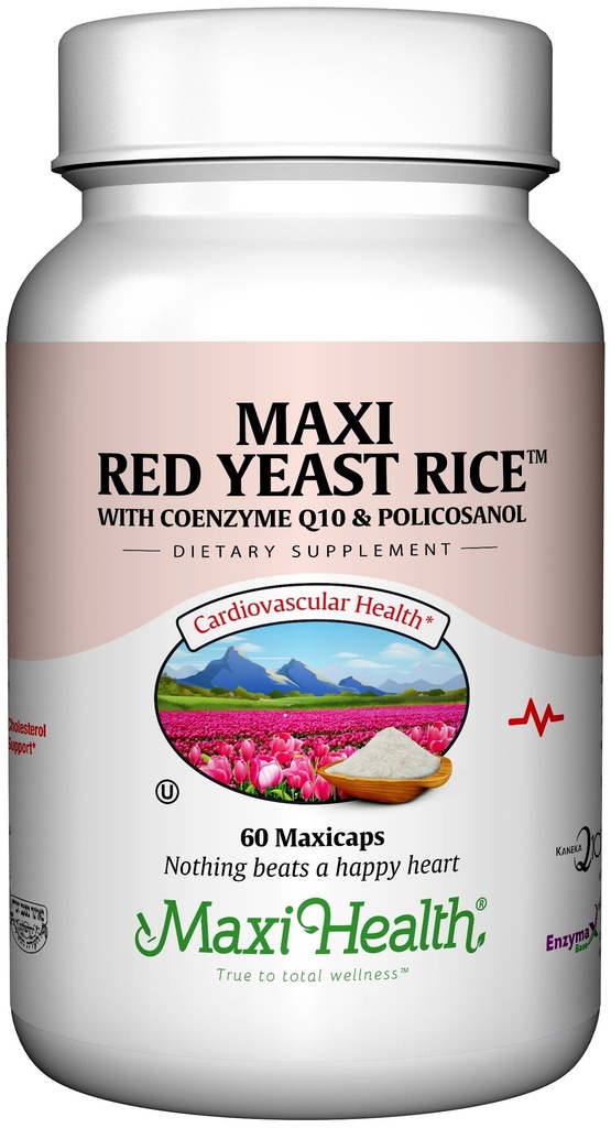 Maxi Health, Maxi Red Yeast Rice Complex (600 Mg), 60 Kapsler