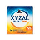 Xyzal 24 timers Allergi Relief Medicine, Original receptpligtig styrke Antihistamin, Levoctirizine Dihydrochloridtabletter 5 mg, 55 Tæl