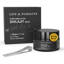 Life & Pursuites 100% Pure Real India Himalayan Shilajit Resin, 1.1 oz 500mg, Minimum 75% Fulvic Acid, 85 + Trace Minerals, Kosttilskud til mænd 3. part Lab Test Report, 60 Serveringer (Pack of 1)