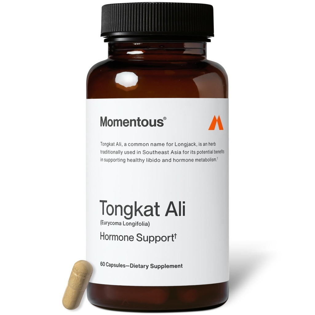 Momentous Tongkat Ali Supplement - Longjack Root Extract Powder for mænd og kvinder - Understøtter Hormone Balance, Performance, & Mood - Natural Wellness - Informeret Sport Certified - 400 mg - 30 Servere