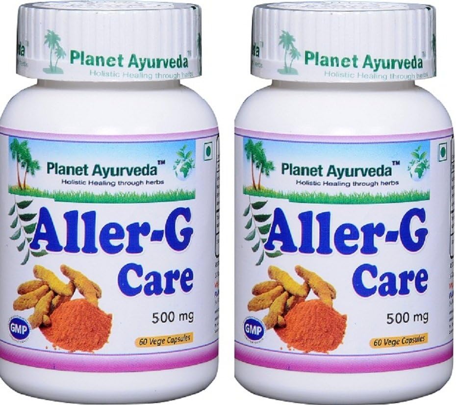 Planet Ayurveda Aller- G Care, 500mg Veg Kapsler - 2 flasker