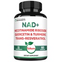 Satoomi NAD tillæg for kvinder - NAD Nicotinamid Riboside Resveratrol 900mg, Quercetin, gurkemeje, Astragalus, Ginseng, Vitamin D3, C-vitamin - 60 Tæl