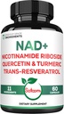 Satoomi NAD tillæg for kvinder - NAD Nicotinamid Riboside Resveratrol 900mg, Quercetin, gurkemeje, Astragalus, Ginseng, Vitamin D3, C-vitamin - 60 Tæl