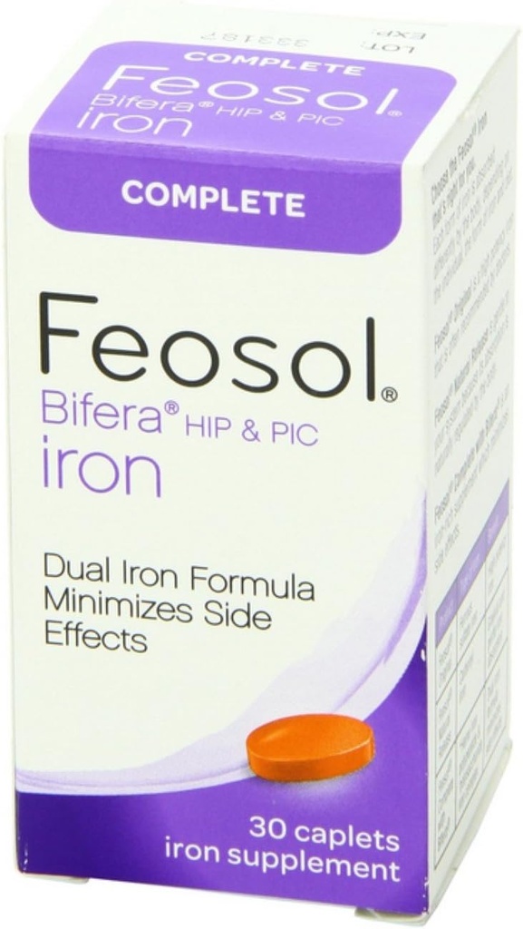 Feosol Bifera jernkapsler Komplet 30 ea (pakning med 6)