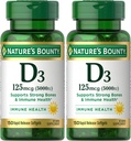 Nature 's Bounty Vitamin D3, immun- og benstøtte, 5000IE, Rapid Release Softels, 150 Ct (pakke med 2)