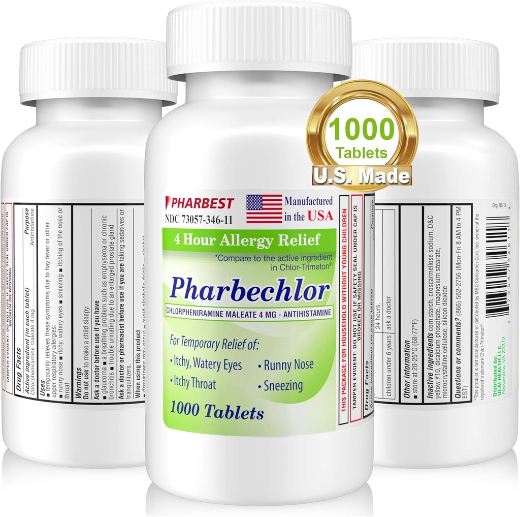 Ulai 4 Hour Allergy Relief 1000 Ct [Made in USA]