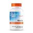 Lægens bedste biotin understøtter hår, hud, negle, boost energi, nervesystem, non-GMO, Vegan, Gluten Free, 120 Greve
