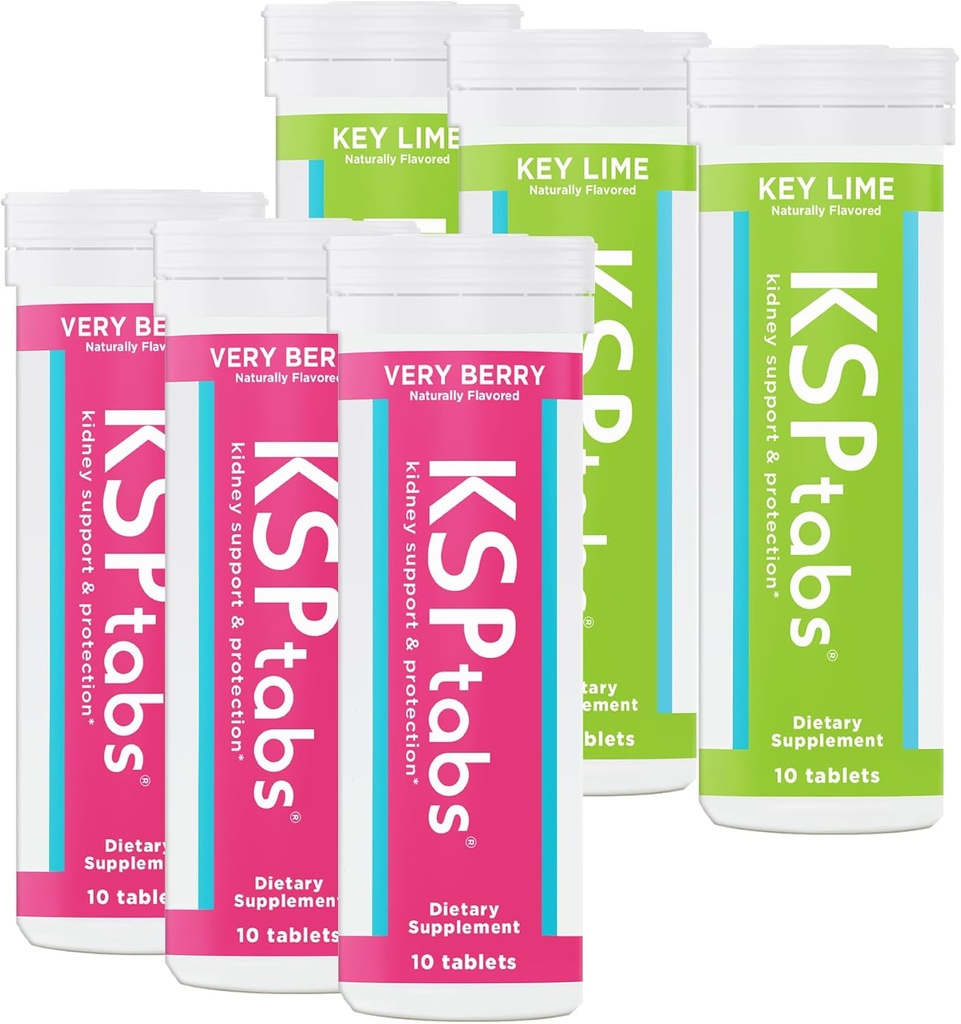 Berry & Lime Alle naturlige hydrering & Nyre sundhed supplement til at bekæmpe Calcium oxalat krystal formering, blandet Flavor- 6 Pack