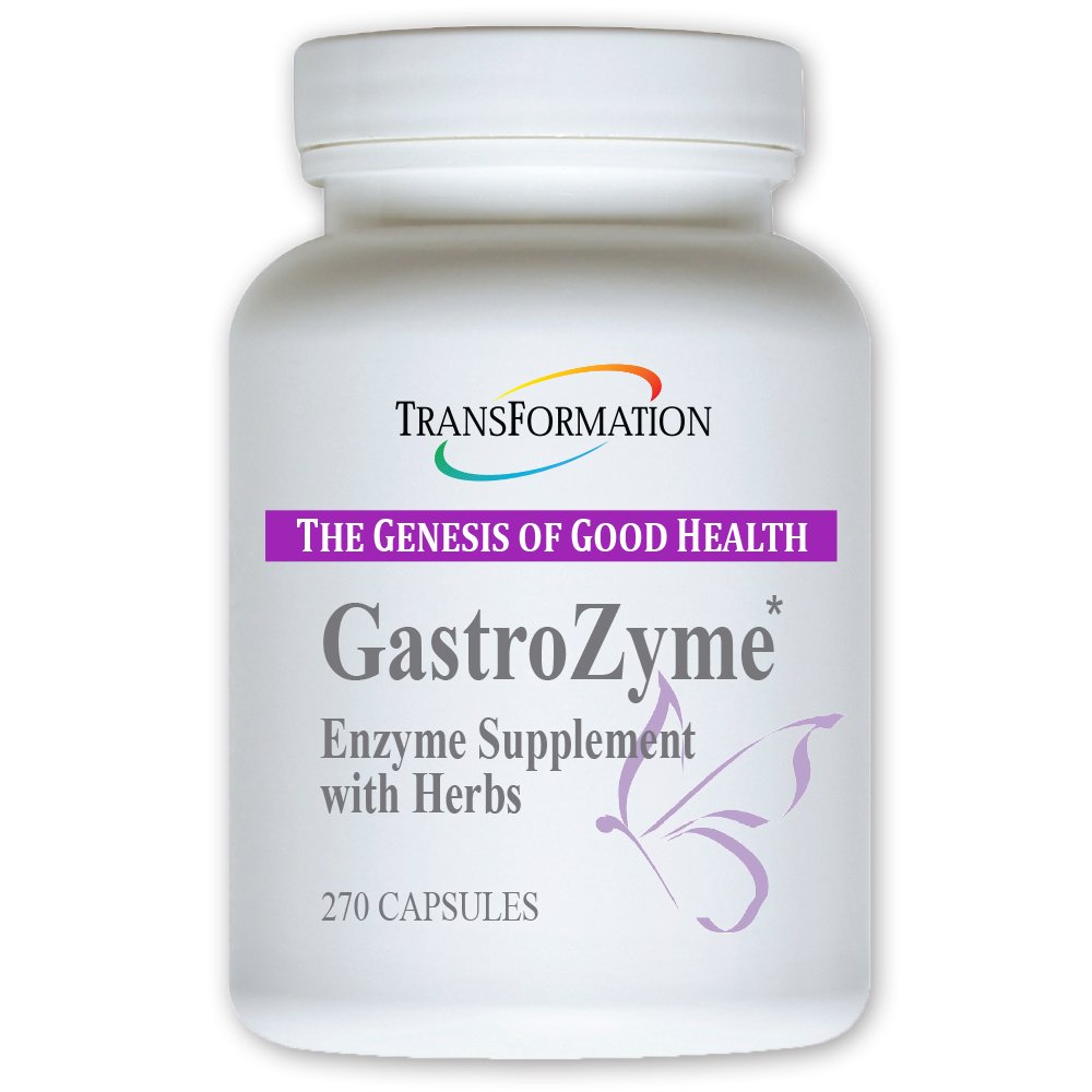 TRANSFORMERING GENESIS AF GOD SUNDHED - GastroZyme Supplement, Uniquely Formuleret med enzymer & Papaya Leaf, rhodiola rosea urter, lindrer og lindrer GastroZyme ubehag, 270 Kapsler