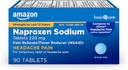 Basal pleje Hovedpine Smerte Relief Naproxen Natriumtabletter 220 mg, Også Relieves Gigt, Muskelsmerter, Backache, Menstruelle kramper og Tandpine, 90 Tæl