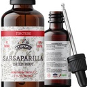 Sarsaparilla Tincture, Organic Sarsaparilla Extract (Smilax Medica) Tørret rod, ikke-GMO i Cold- presset økologisk vegetabilsk glycerin 2 oz, 670 mg