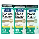 FamilyCare Nasal Relief Spray, Pump Mist, Anti- Drip, Svær Congestion, (Oxymetazolin HCI) 12 Timer, 3 Pack
