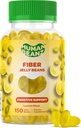 Fiber Jelly Bean Gummies for Adults, Fiber Supplement for Digestive Health, Vegetarian Fiber Gummy, 150 Jellybeans