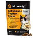 Cat immunforsvar Lysin - Allergi Relief & immunsundhed supplement til katte med L- Lysin, Colostrum, Quercetin & Omega-3 - Lindes nysen, Runny Næse & Itchy Skin Kylling, (30-Day Supply)