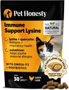 Cat immunforsvar Lysin - Allergi Relief & immunsundhed supplement til katte med L- Lysin, Colostrum, Quercetin & Omega-3 - Lindes nysen, Runny Næse & Itchy Skin Kylling, (30-Day Supply)