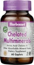 Bluebonnet Nutrition High Potency Chelated Multimineraler, Albion Chelated Minerals, Soy- Free, Gluten- Free, Non- GMO, Kosher Certified, Dairy- Free, 60 Caplets, 20 Servere