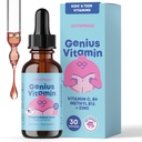 JoySpring Kids B Complex Medical 124; Vitamin B Complex Liquid Drops med Elderberry, Zink & Vitamin C Medical 124; Støtte til Samlet Wellness (1 fl oz) 30 Servering