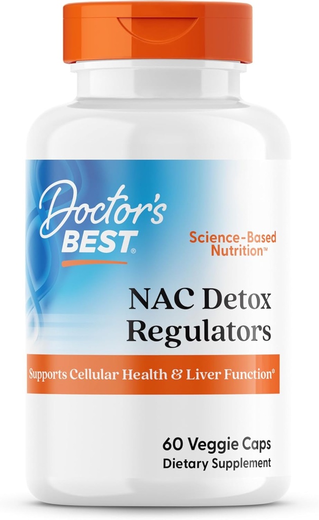 Læger Bedste NAC Detox Regulatorer, Understøtter Cellular Sundhed & Leverfunktion, Non- GMO, Gluten Free, Soy Free, Vegetar 60 Veggie Caps