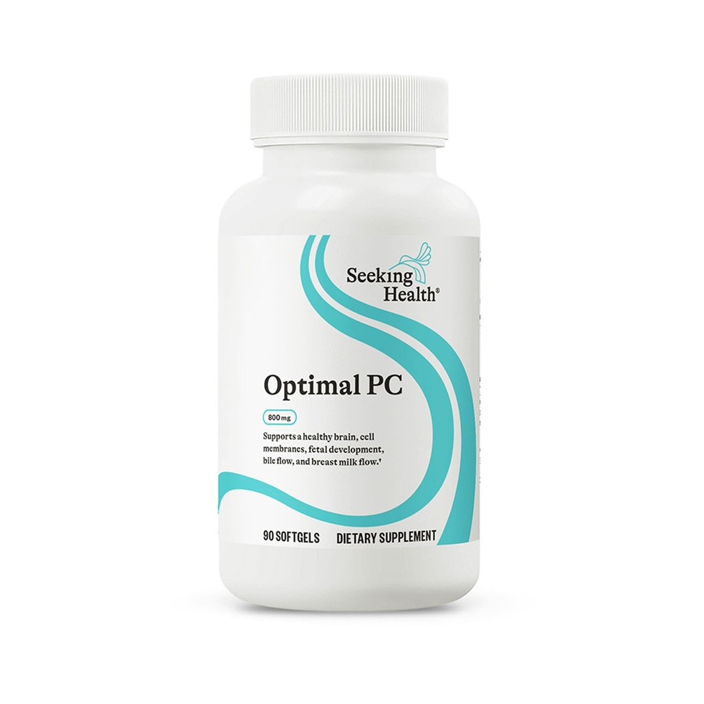 Søg Health Optimal PC - Support Brain & Lever Sundhed med Cholin - Energistøtte supplement med Sunflower Lecithin - 800 mcg, 90 Softgels