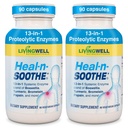 SOOTHE fælles supporttillæg - Proteolytiske enzymer som Bromelain & Papain, med Boswellia, gurkemeje & Gingers - fremmer Protein fordøjelsesfunktion & Body Defense Wellness- 90 Greve (2 Pack)