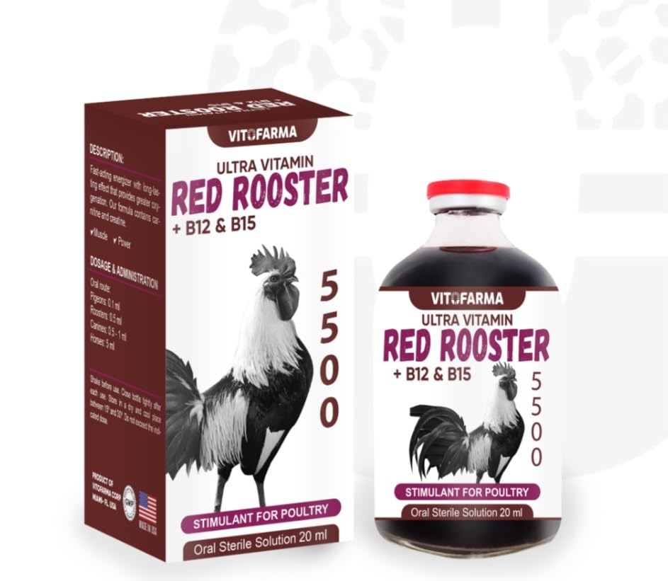 B12 5500 20ml genoprettende muskelmasse Optimal vægt træningsstøtte Booster til Rooster - Suplemento para Gallos b12 20 ml (20 ml)