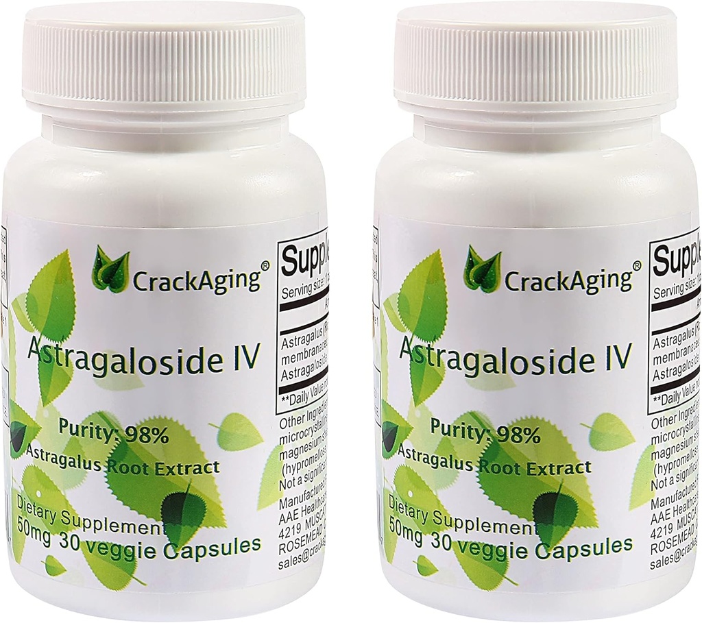 Crackaging Super- Absorption Astragalosid IV 98% 50mg- Anti- Aging Supplement
