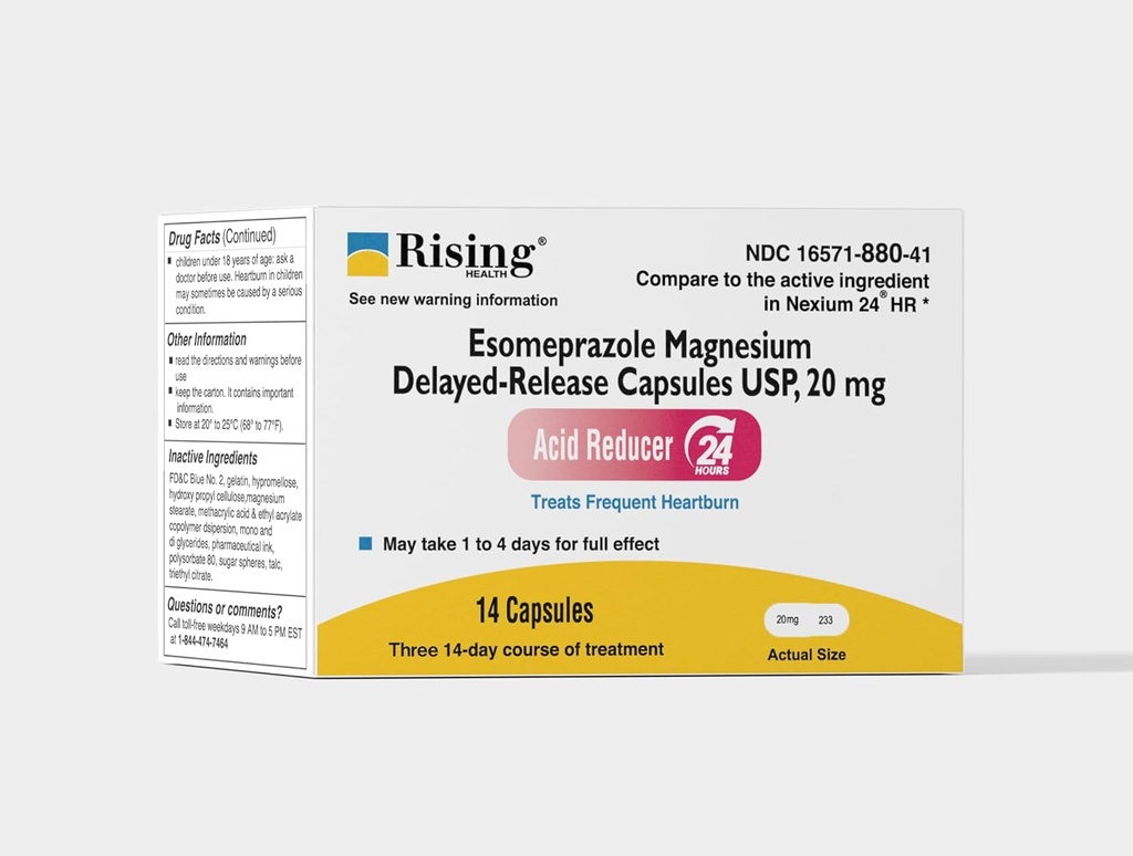 Stigende sundhed - Esomeprazol Magnesium Forsinkede - Release Kapsler, USP - Treates Hyppig Heartburn - 20 mg - 42 Tæl