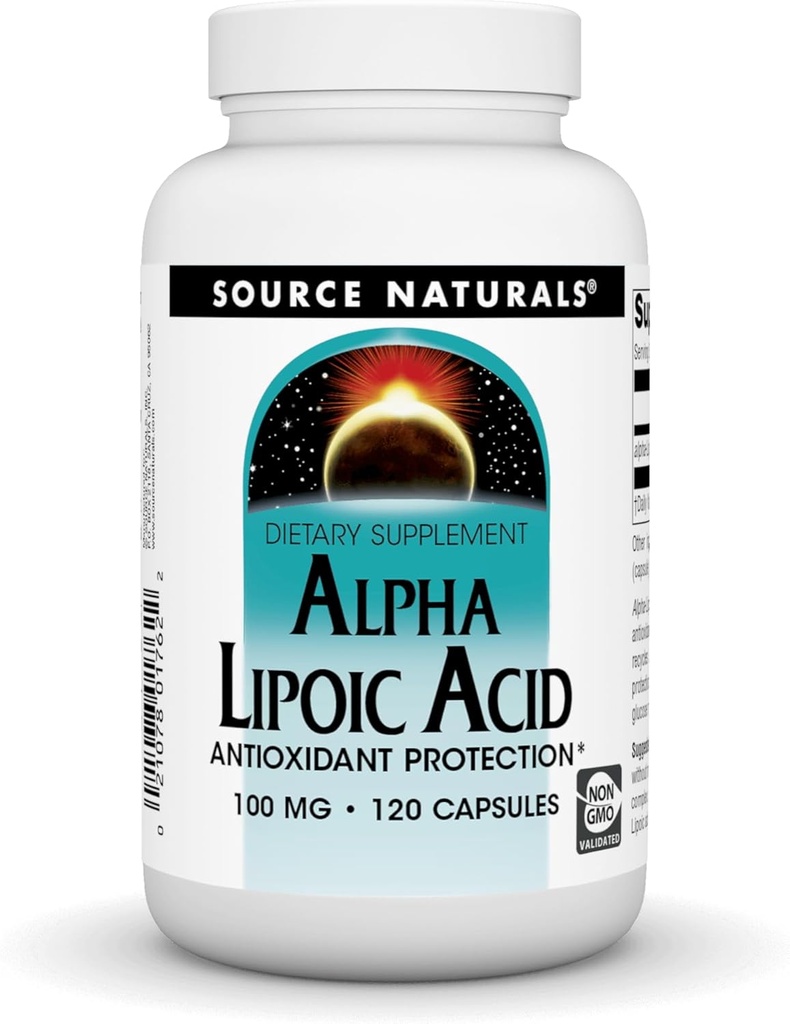 Kilde Naturals Alpha Lipoic Acid 100 mg understøtter sund sukkermetabolisme, leverfunktion & energidannelse - 120 kapsler