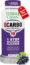 Herbal Clean Qcarbo16 samme dag Detox Rengøring drik (16 fl oz) - Grape Flavor Full Body Rense * Detox drik til moderat toksin niveau *, vitamin B2 og vitamin B12 til mænd og kvinder