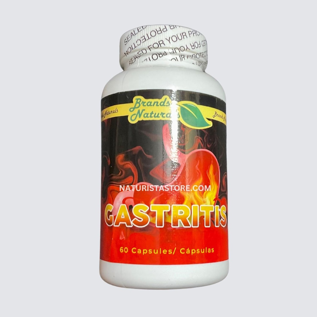 Generisk Brands Naturals Gastric Ulceras (Úlceras Garstricas y Heridas) 100% Natural 60 Capsules 500MG