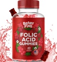 Folinsyre Gummies 400mcg - Essential Prenatal & Graviditet Gummy til kvinder, Moms & Baby at være - 60 Raspberry Flavored Folate Gummy Vitaminer - Lavet i USA