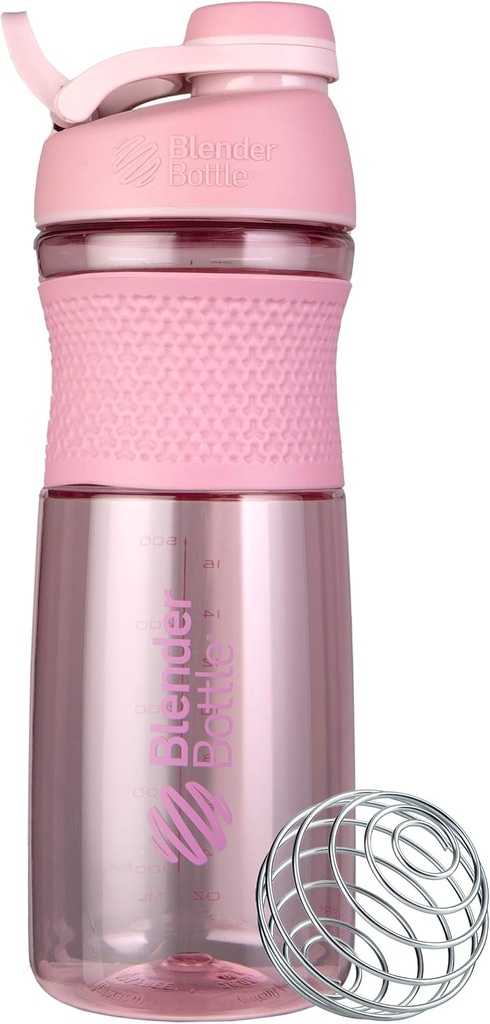 BlenderFlaske SportMixer Shaker Flaske Perfekt til Protein Shakes og Pre Workout, 28-Ounce, Rose