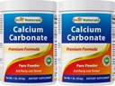 2 Pack - Bedste Naturals Calciumcarbonat pulver 1 Pund (alt 2 Pund) - Food Grade