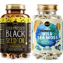 Maju Superfoods 4- in-1 Sea Moss Capsules and Black Seed Oil Capsules Bundle