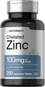 Horbäach Chelated Zink Supplement 100mg