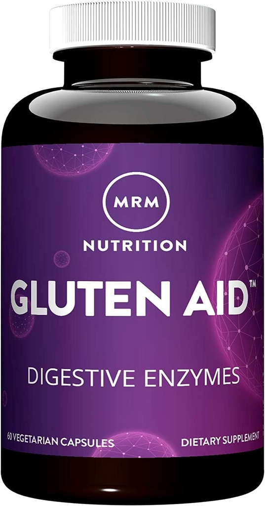 MRM Nutrition Gluten- Aid ™ - 124; fordøjelsesenzymer - 124; Gluten + Dairy fordøjelse - 124; BIOCORE DPP- IV ® - 124; Gluten- Free - 124; 60 Servering