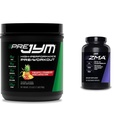 PRE JYM 30 Servering Ananas Jordbær & JYM ZMA Zink / Magnesium kapsler Supplement 90 Vegetariske kapsler