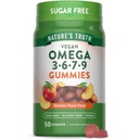 Nature 's Truth Vegan Omega 3679 Gummies Yep 124; 50 Greve 124; Peach Flavor Yep 124; Non- GMO & Gluten Free Supplement