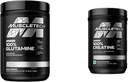 MuscleTech Creatine Monohydrate Powder Platinum Pure Micronized Muscle Recovery + Builder & owder 100% Pure L Glutamine Powder