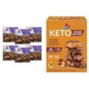 Atkins Pecan Caramel & Caramel Mandel Clusters, 60 & 20 Greve, High Fiber, Low Sugar, Low Carb