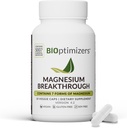 BIOptimizers Magnesium Breakthrough Complex supplement med 7 former af Mg: Glycinat, Malat, Citrate og mere - Naturlig støtte til søvn og kognitiv funktion - 30 Capsules - Calming Vitaminer