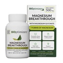 BIOptimizers Magnesium Breakthrough Complex supplement med 7 former af Mg: Glycinat, Malat, Citrate og mere - Naturlig støtte til søvn og kognitiv funktion - 30 Capsules - Calming Vitaminer